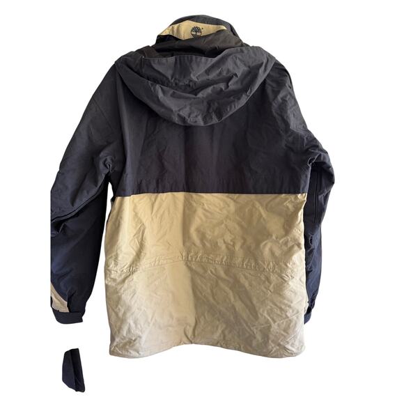 Vtg Timberland Weathergear Men’s Two-Tone Lightweight Jacket Size M Beige Black - Picture 5 of 7